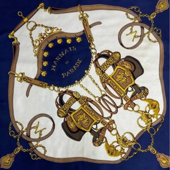 ✨Gorgeous Vintage Pierre Baccara Pure Silk Scarf - Picture 1 of 5